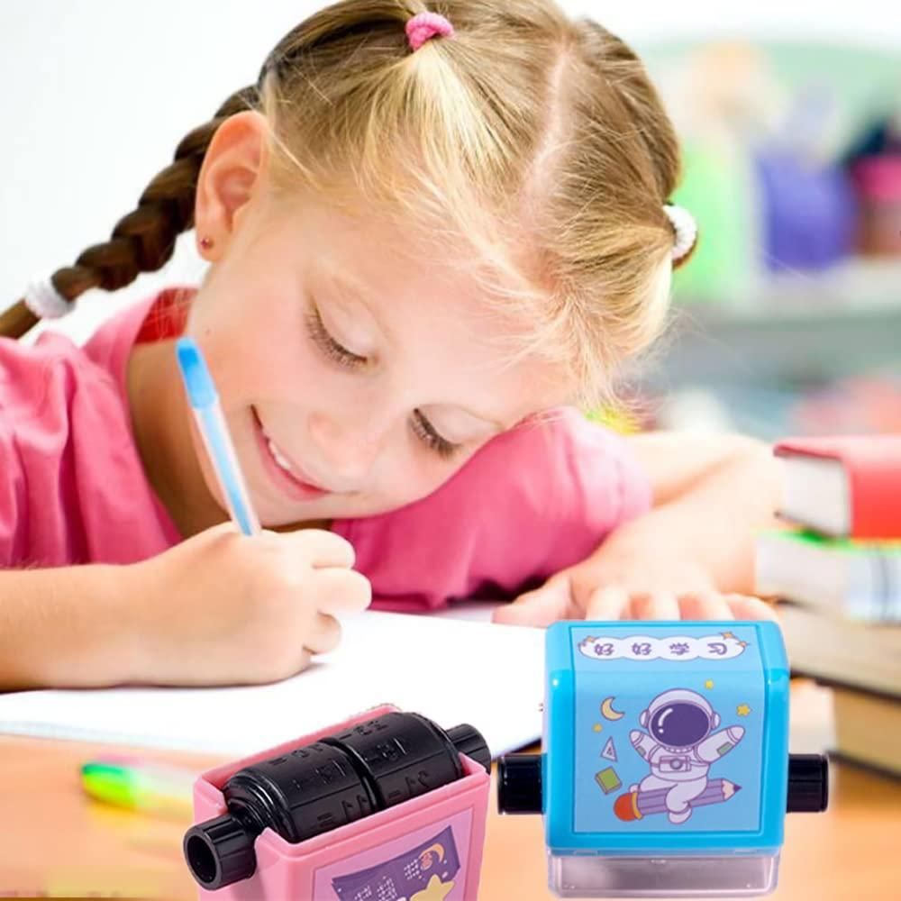 Roller Design Digital Teaching Stamp, Math Stamps Practice Tools Within 100 Supplies Educational for Preschool All Arithmetic (combo of 2)
