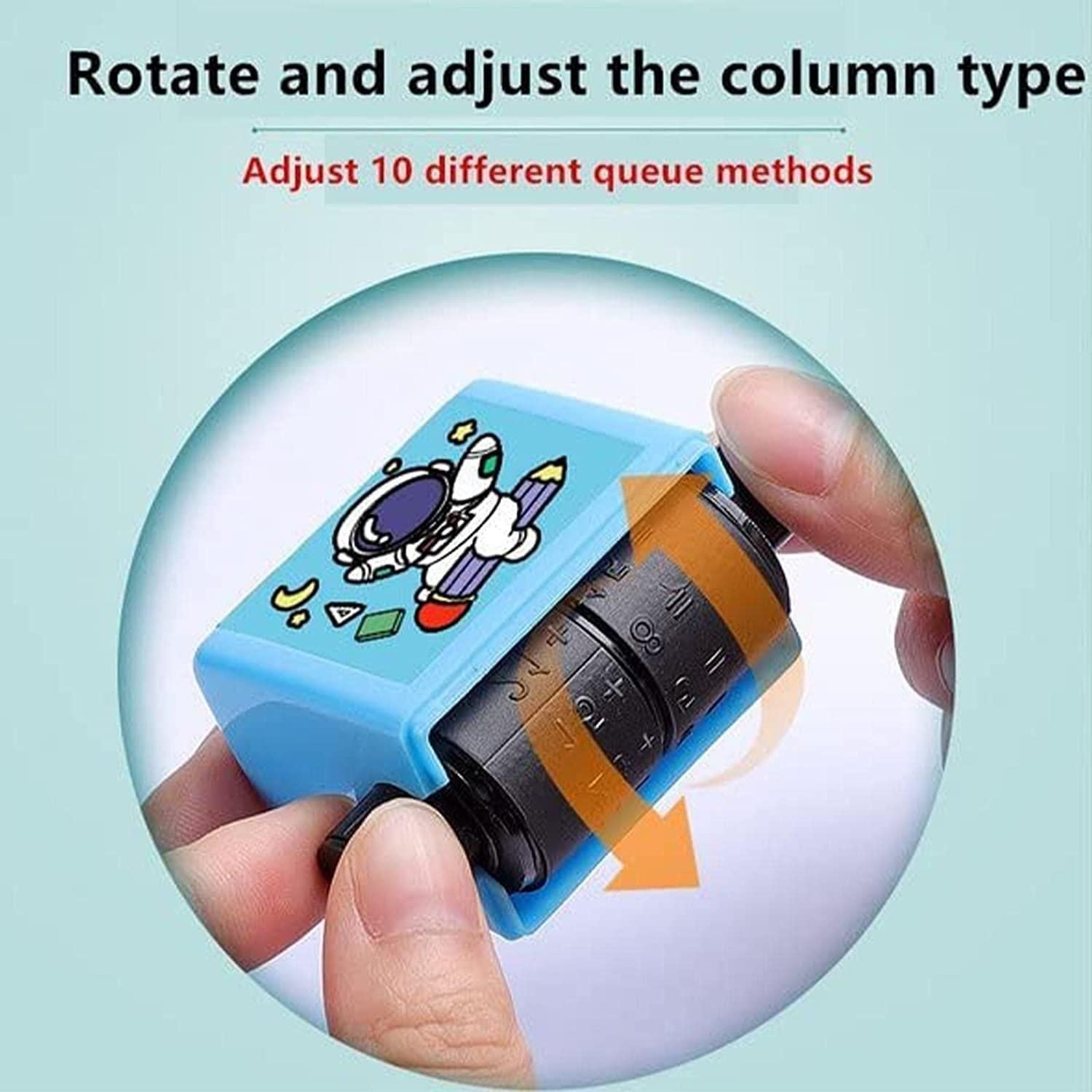 Roller Design Digital Teaching Stamp, Math Stamps Practice Tools Within 100 Supplies Educational for Preschool All Arithmetic (combo of 2)